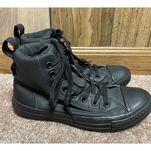 Converse Chuck Taylor All Star High Top sneaker M 5‎ W 7 Black on Black Canvas
